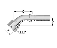 Two-Piece Fittings, Interlock Inserts, US End Configurations - 45º JIC Swivel Female 37º Seat Interlock - X Series Two-Piece Fittings, Interlock Inserts, US End Configurations - 45º JIC Swivel Female 37º Seat Interlock - X Series