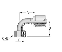 90° Metric Female 24° Cone with O-Ring - Light DIN 3865 90° Metric Female 24° Cone with O-Ring - Light DIN 3865