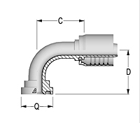 90° O-Ring Flange SAE J518 Code 61 90° O-Ring Flange SAE J518 Code 61