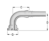 90T O-Ring Flange SAE J518 Code 62 Interlock 90T O-Ring Flange SAE J518 Code 62 Interlock