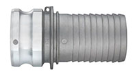 Aluminum Part E Male Adapter x Hose Shank Aluminum Part E Male Adapter x Hose Shank