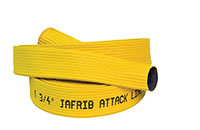 Armtex® Jafrib® 25 ft Available Lengths, 1 in. Size, and 1 3/16 in. Bowl Size Dark Yellow Reinforced Extruded Rubber Layflat Fire Hose - Bulk Hose Lengths Armtex® Jafrib® 25 ft Available Lengths, 1 in. Size, and 1 3/16 in. Bowl Size Dark Yellow Reinforced Extruded Rubber Layflat Fire Hose - Bulk Hose Lengths