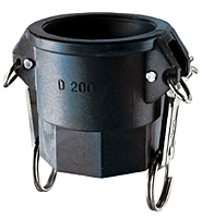 Polypropylene Part D Female Coupler x Female NPT Polypropylene Part D Female Coupler x Female NPT