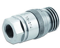 Primary Image - Screw Coupling Flat Face QK Female Coupler with Female Thread Primary Image - Screw Coupling Flat Face QK Female Coupler with Female Thread