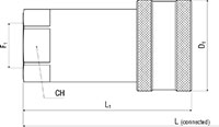 Secondary Image - Poppet Industry Standard Female Coupler with Female Thread