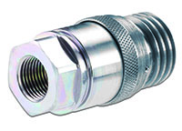 Primary Image - Screw Coupling Flat Face QS Male Coupler with Female Thread Primary Image - Screw Coupling Flat Face QS Male Coupler with Female Thread