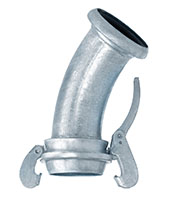45 Degree Elbow Female Socket x Male Ball (Type B) (Includes Buna Gasket and Locking Lever Ring) 45 Degree Elbow Female Socket x Male Ball (Type B) (Includes Buna Gasket and Locking Lever Ring)