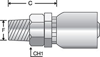 Primary Image - Stainless Steel One-Piece Fittings - NPTF Male 60° Seat