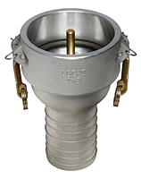 Aluminum Vapor Recovery Coupler with Probe Female Coupler Poppet with Viton Seal x Hose Shank Aluminum Vapor Recovery Coupler with Probe Female Coupler Poppet with Viton Seal x Hose Shank