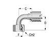 90º Metric O-Ring Female Swivel 24º Seat DIN 3865 - Heavy 90º Metric O-Ring Female Swivel 24º Seat DIN 3865 - Heavy