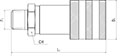 Secondary Image - 10,000 PSI Industry Standard Female Coupler with Male Thread