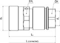 Secondary Image - Screw Coupling Flat Face QK Male Coupler with Female Thread