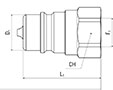 Secondary Image - AG Poppet Industry Standard Male Coupler with Female Thread