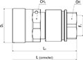 Secondary Image - Screw Coupling Flat Face QS Male Coupler with Female Thread