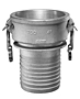 Item Image - Heavy Duty Aluminum Part C Female Coupler x Hose Shank With forged brass handles Item Image - Heavy Duty Aluminum Part C Female Coupler x Hose Shank With forged brass handles